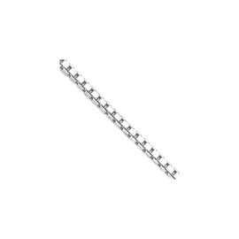 Diamond2Deal Sterling Silver Rhodium-plated .9mm Box Chain Necklace 22"