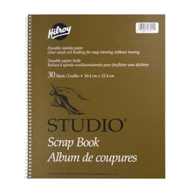 Hilroy Studio Scrapbook, 12 X 10 Inches, Manila Paper, 30 Sheets (26421)