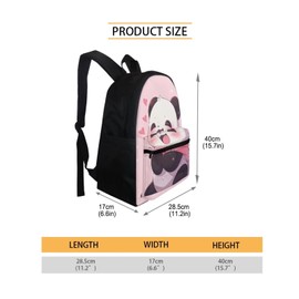 Zanxiantu Girls School Backpacks for Kids Teens Cute Panda 3-In-1 Preschool Backpacks with Lunch Box Pencil Case Kindergarten Rucksack