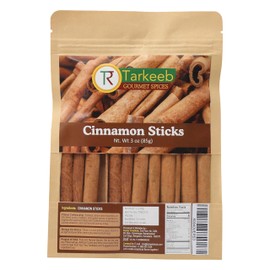 Tarkeeb Cinnamon Sticks ~ All Natural | Vegan | No Colors | Gluten Free | NON-GMO | Strong Aroma | Perfect for Baking, Cooking & Beverages |