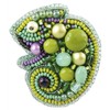 Crystal Art Beadwork kit for Creating Brooch BP-266C Chameleon