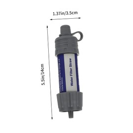 Sosoport 1pc Bottle Grey Convenient Water Filter Outdoor Water Purifier Portable