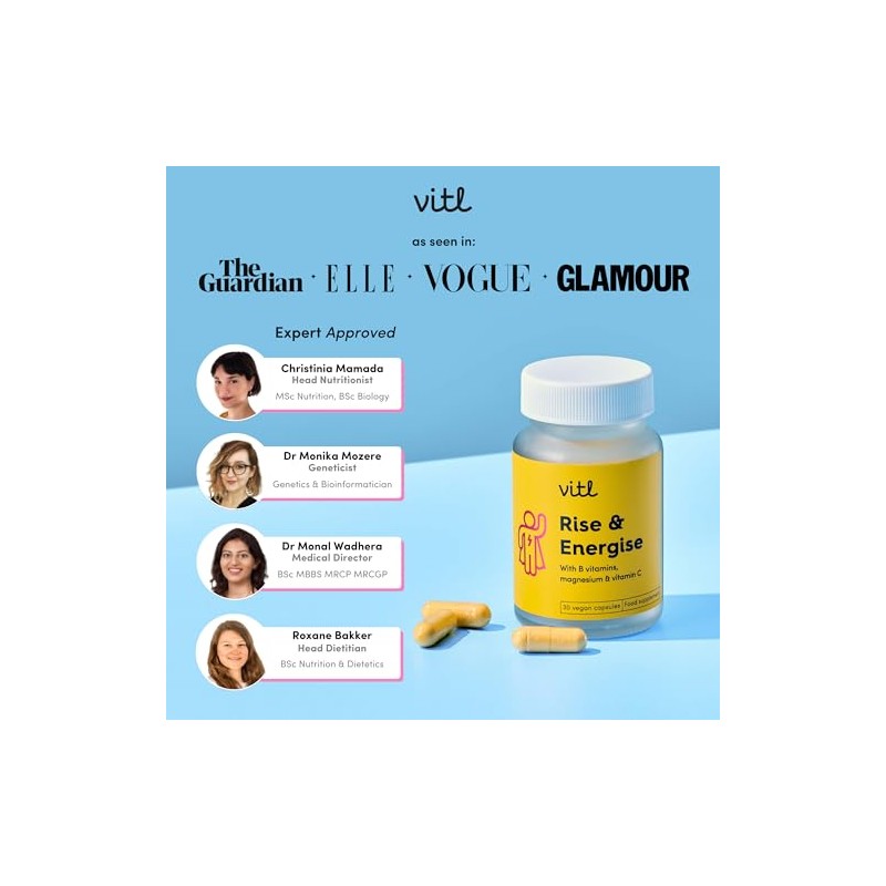 Vitl Vitamin B Complex with Vitamin C, Magnesium & Folate