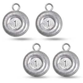 Fishing Weights Sinkers Surf Fishing Weights Coin-Sinkers Catfishing Tackle Saltwater 1oz,4pcs