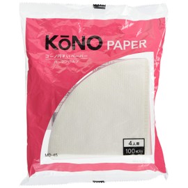 Coffee Siphon Kono MD-45 Paper, For 4 People, Pack of 100, White