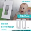 CML Decorator Screwless Wall Plate, 1-Gang Receptacle Outlet Cover, 8