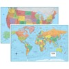 RMC Classic United States USA and World Wall Map Set