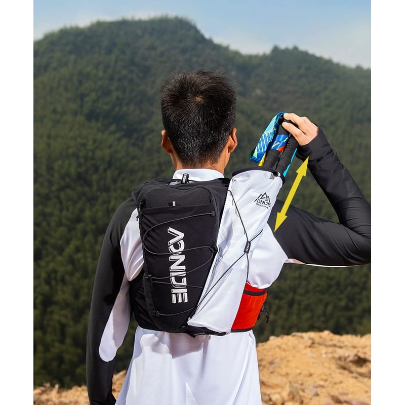 Lightweight External Hiking Pole Storage Bag Fish Bone Pocket Opening
