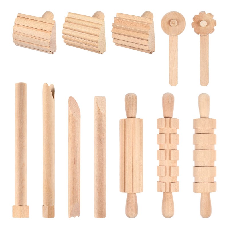 1 Set Wooden Tools Toy for Kids Clay Shaping Tools