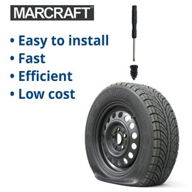 Marcraft 20pcs Tyre Repair Kit | Rubber Screw Nails | Car Puncture Repair Kit with Screwdriver | Universal Tyre Repair | Fast Repair Universal Rubber Nail for Cars, SUVs, Bicycles, Motorcycles, Trucks