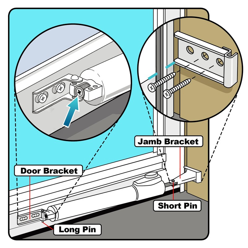 Dreyoo Storm Door Closer Kit Compatible with Andersen/Emco/Larson/40201/Pella, Screen Door