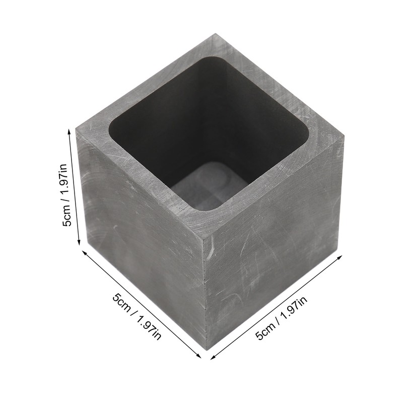 Graphite Crucible Squared Dense Graphite Sturdy Durable Corrosion Resistant Good