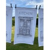 ROCK THE HOME Kitchen Design Tea Towel - White, Absorbent,