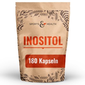 Inositol Capsules - 180 Capsules Inositol Complex - Myo Inositol D Chiro Inositol - Inositol 4000mg per Daily Dose - Free from Additives - Mio Inositol High Dose