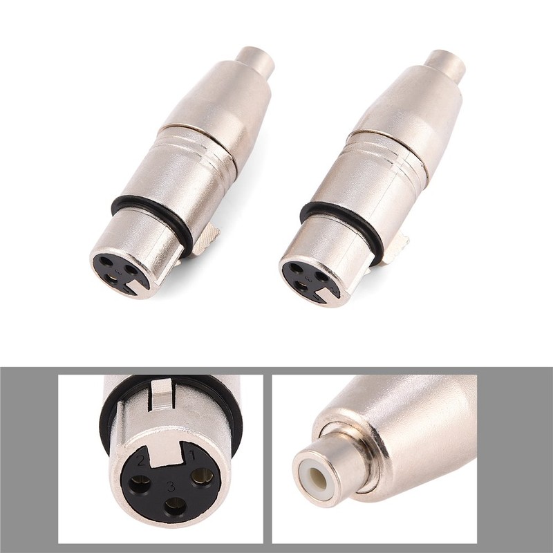 Socobeta XLR 3 Pin Female to (Compatible with) RCA Female