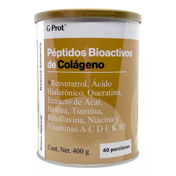 G-Prot Péptidos De Colágeno Queratina 400 G Natural G-prot