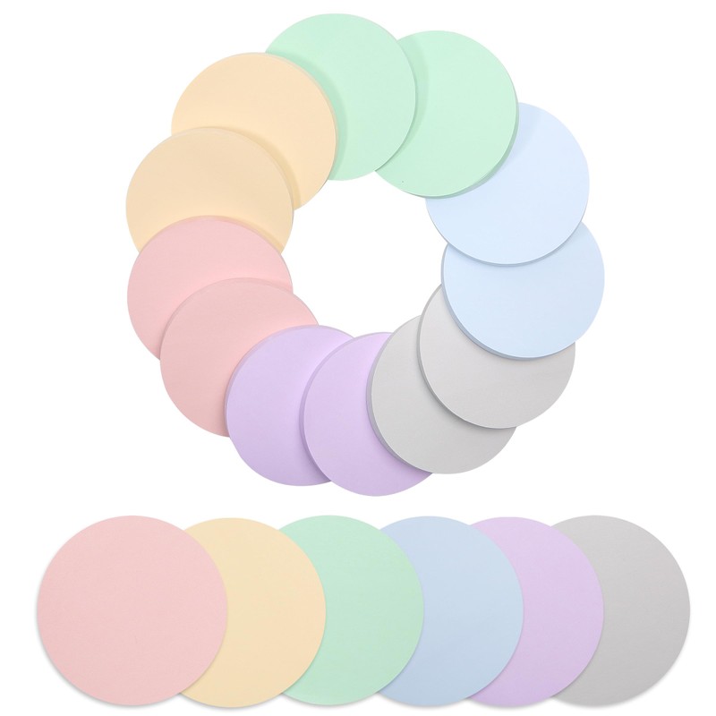 Mr. Pen Round Sticky Notes - 12 Pads, 720 Sheets,