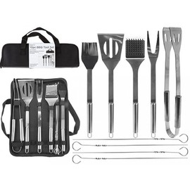 BandCo 10 Piece BBQ Tool Set with Carry Case