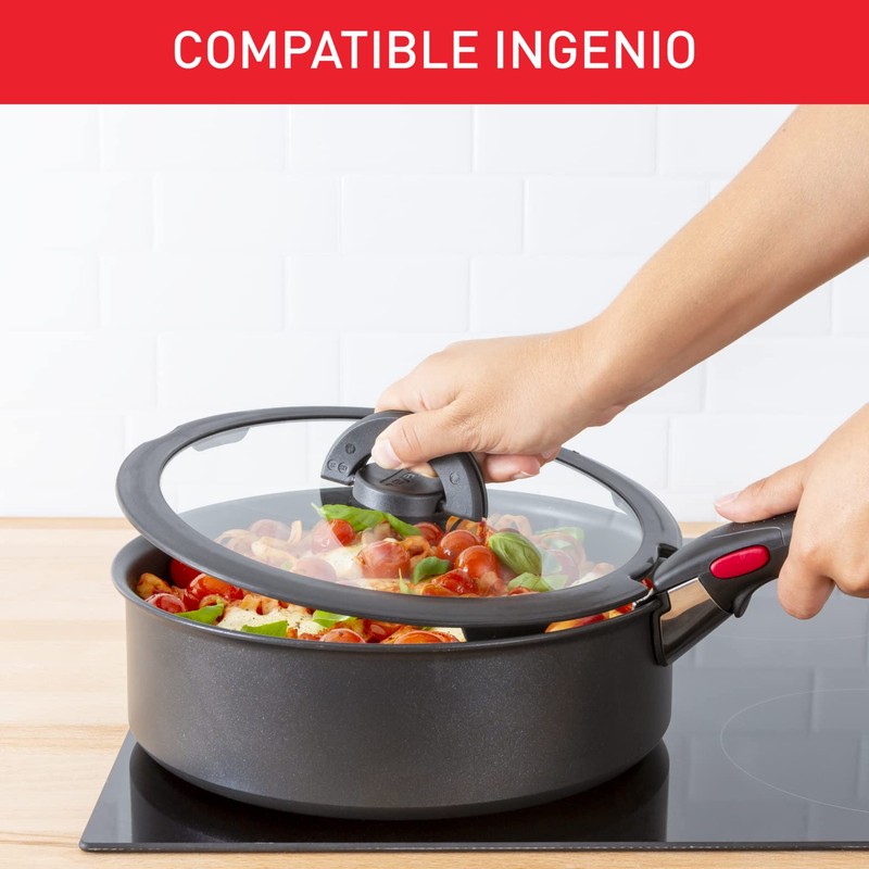 Tefal Ingenio L9846302 Glass Lid 20 cm Space Saving Storage