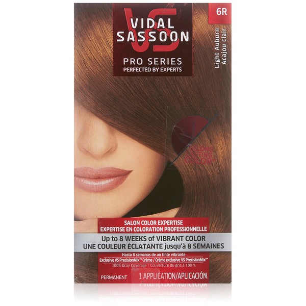 Vidal Sassoon Pro Series Hair Color, 6R Light Auburn, 1 Kit