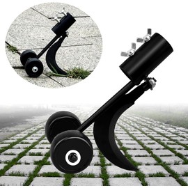 Miyobing Crevice Weeding Tools with Wheels, Hook Weed Remover Tool, Sidewalk Crack Weeder Crevice Weeding Tool, Stand Up Weeding Tools for Garden Patio Backyard Lawn Sidewalk Driveways Weeds