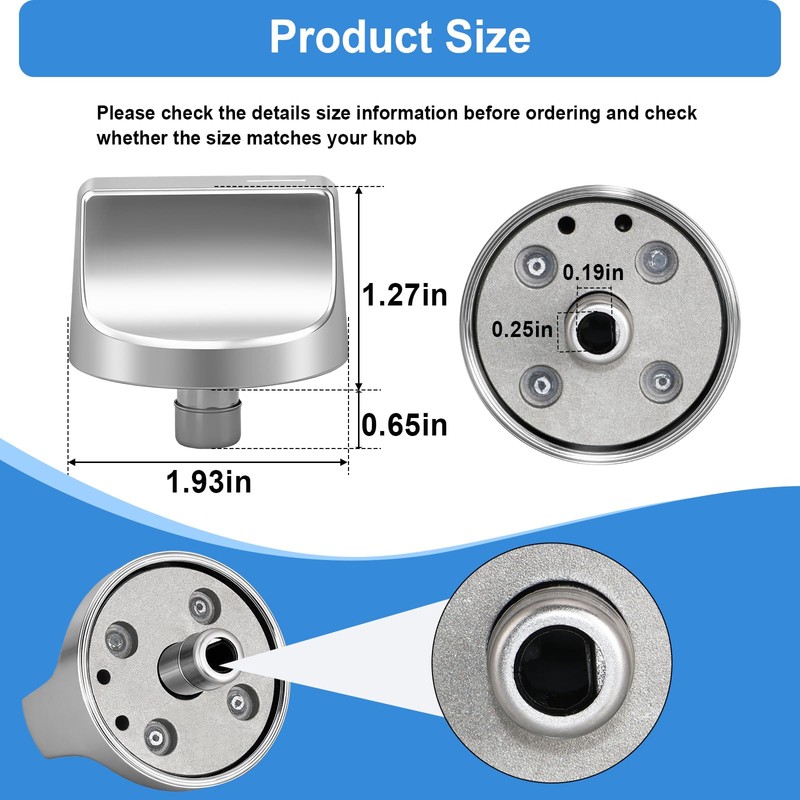 Upgraded W11418244 Range Knobs Compatible with Whirlpool Gas Stove Knob