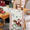 Merry Christmas Table Runner Santa Claus Snowman Snowflake Runner Candy