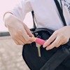 Beautyflier Cute Elastic Lip Balm Holder Keychain, Lipstick Sleeve Lip