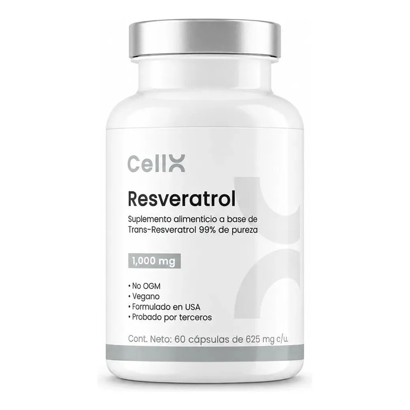 CellX Resveratrol con BioPerine 60 Cápsulas