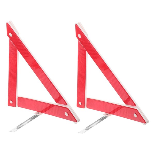 iplusmile 2pcs Foldable Reflective Triangles for Vehicles Weather Resistant Roadside
