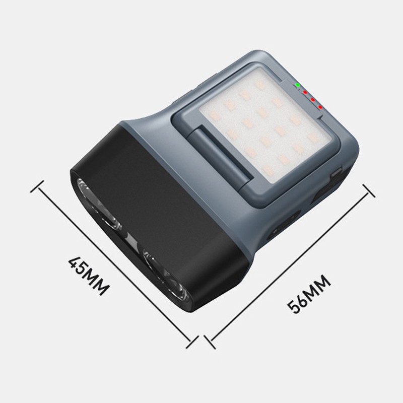 LED Sensor Light Brightness Adjustable Headlamp COB Hat Clip Light