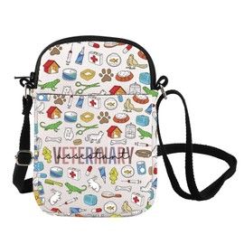 FOTAP Vet Tech Assistant Crossbody Bag Veterinary Assistant Shoulder Bag Graduation Gift Vet Doctor Nurse Gift Thank You Gift (VETERINARY ass CB)