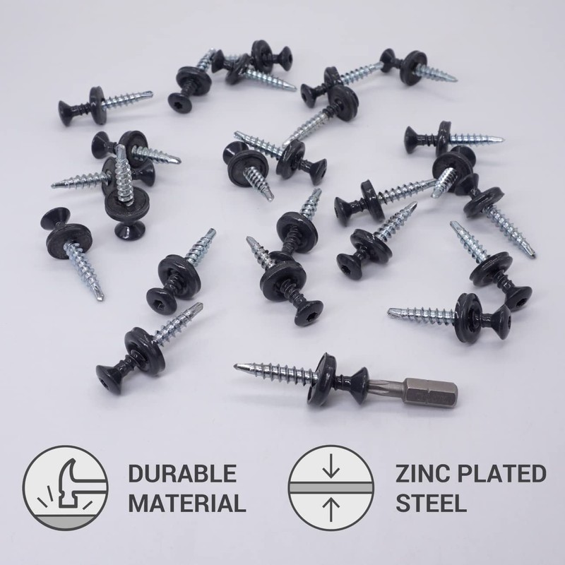 Marcopol Pack of 30 Metal Roofing Torx Screws 4.8 x