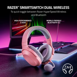 Razer Barracuda X - Auriculares inalámbricos para móvil y juegos multiplataforma, Edición Quartz