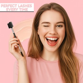 3-in-1 Eyebrow and Lash Comb – Dual-Ended Brush with Spoolie & Separator – Grooms Brows, Tames Lashes, Removes Mascara Clumps