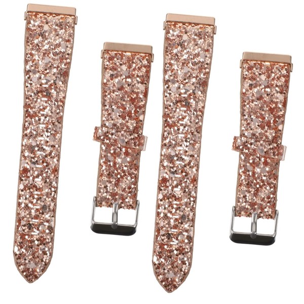 Gatuida 2pcs Pu Glitter Watchband for Series Wrist Strap Stylish