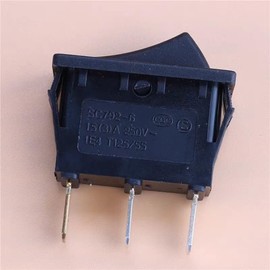 BAOKEZHEN SC792-6 15A 125/250VAC 3Pins 2 Positions Rocker Switch with lamp