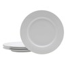 Everyday White Classic Rim 10.75 Inch Dinner Plates, Set of