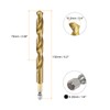 sourcing map 1/4" Hex Shank Twist Drill Bits 10.2mm Titanium