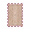 Chouhan Rugs Natural Jute Scalloped Area Rugs Handwoven Boho Indoor
