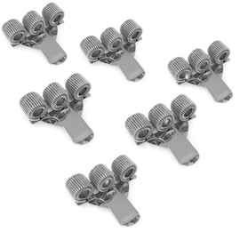 Norhogo Nurse Pocket Metal Pen Holder, Triple Pen Holder with Ideal Clip, 6-Piece Manganese Steel Pen Holder, Clip, Pen Organiser for Laptop and Notepad at Office