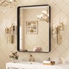 Suidia Bathroom Mirror, 24" x 36" Wall Mounted Vanity Brushed