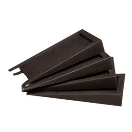 Shuv-It Flexible Plastic Shims (Black 25 Pack) - Leveling Shims for Restaurant and Bar Tables, Home Furniture, Wobbly Uneven Tables. - Made in USA Durable Leveling Wedge Shim for Appliances