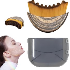 Lymphatic Contour Face Brush, Reducing Puffiness, Promoting Circulation Dry Brushing Face Brush, Contouring Soothing Lymphatic Drainage Massage Brush for Face, Chin & Jawline Sculpting