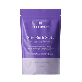 Lansinoh Sitz Sales de baño Esenciales posparto, con Ingredientes calmantes y calmantes Que Incluyen Aceite de Lavanda, Incienso y Aloe Vera, 10 onzas