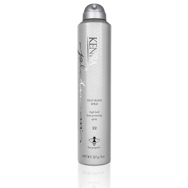Kenra Platinum Heat Block Spray 22 | Heat Protecting Hairspray | All Hair Types | 8 oz