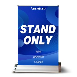 Nocntcro Mini Retractable Banner Stand Table Top Desktop Display Roll Up Banner Stand Only