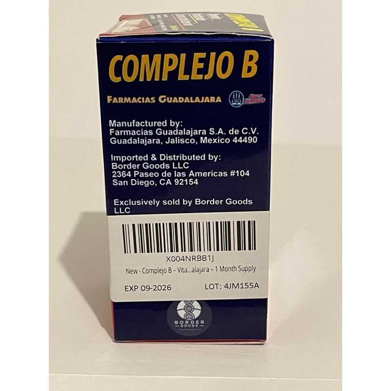 Complejo B (B-Complex) – Vitamin B1, B6, B12 Tablets –