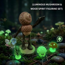 YOIUBASIA Miniature Acorn Figurine Woodland Decor