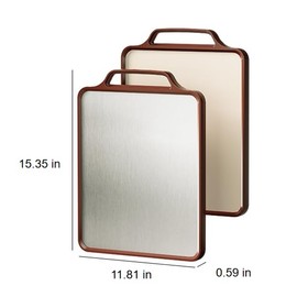 Titanium Cutting Board for Kitchen, Double Sided Chopping Board with Titanium and PP Surface, Easy to Rinse, Non-Slip, Juice Groove, Large Size C9